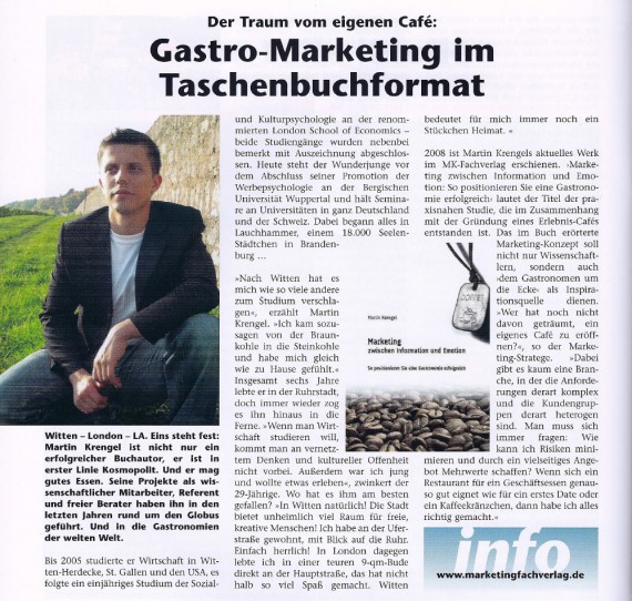 Marketing Buch von Martin Krengel - Vorstellung Rezension Stadtmagazin Witten