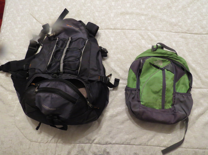 Zwei Rucksäcke in einem - Trekking und Stadtausrüstung