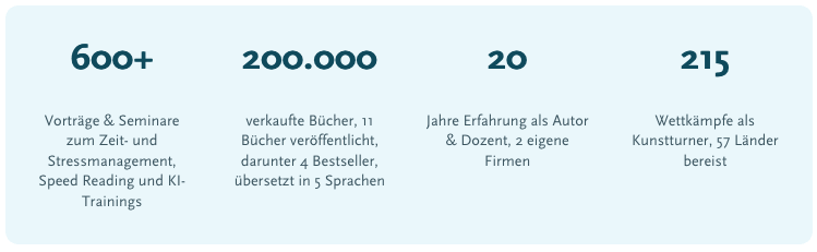 Referenzen Redner Dr Martin Krengel 20 Jahre Erfahrung als Zeitmanagement Experte